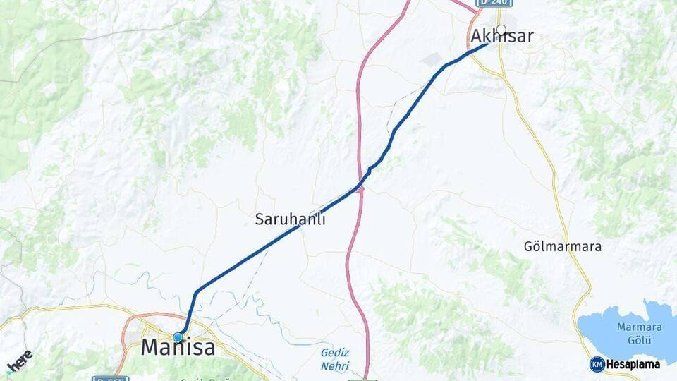 Manisa Akhisar Arası Kaç Km - Yol Haritası