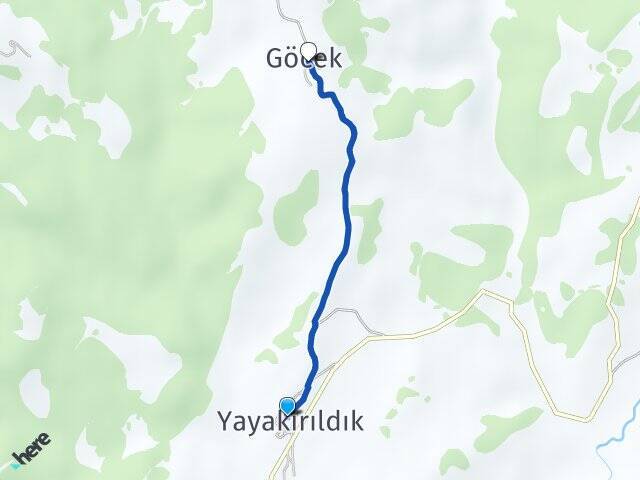 Yayakırıldık Göcek Arası Kaç Km - Yol Tarifi