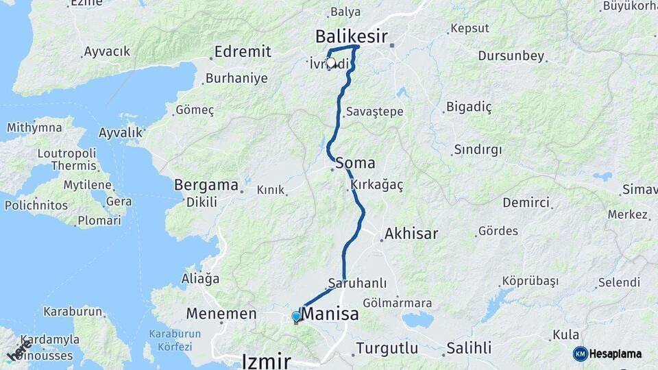 Manisa Altıeylül Arası Kaç Km - Yol Tarifi