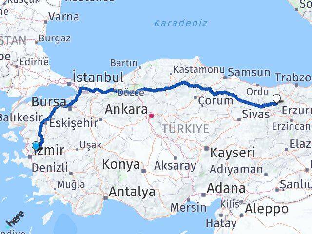 Manisa Alucra Giresun Arası Kaç Km - Yol Haritası