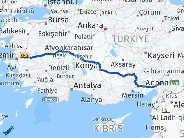 Manisa Bahçe Osmaniye Arası Kaç Km - Yol Haritası