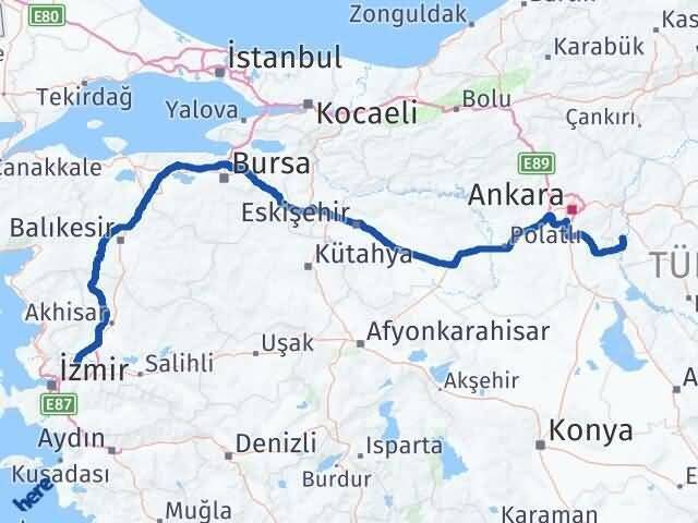 Manisa Bahşili Kırıkkale Arası Kaç Km - Yol Haritası