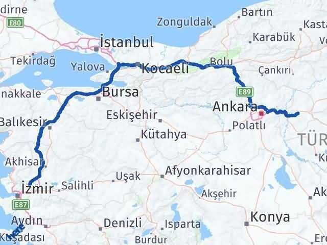 Manisa Balışeyh Kırıkkale Arası Kaç Km - Yol Haritası
