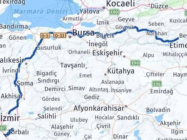 Manisa Beypazarı Ankara Arası Kaç Km - Yol Haritası