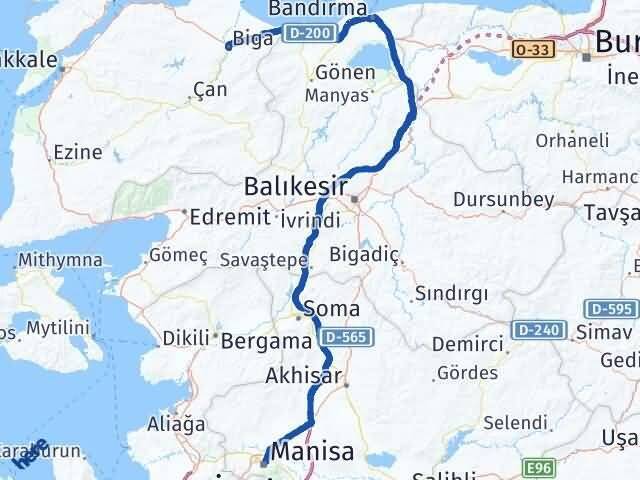 Manisa Biga Çanakkale Arası Kaç Km - Yol Haritası