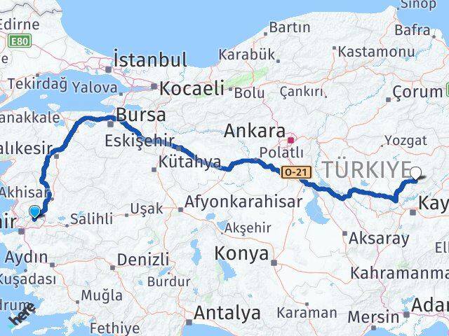 Manisa Çandır Yozgat Arası Kaç Km - Yol Haritası