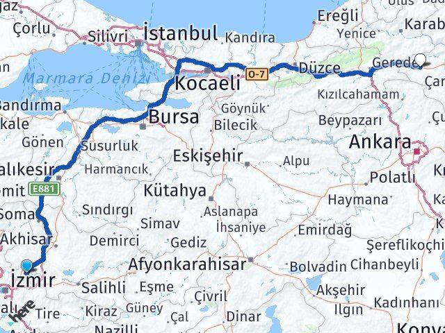 Manisa Çerkeş Çankırı Arası Kaç Km - Yol Haritası