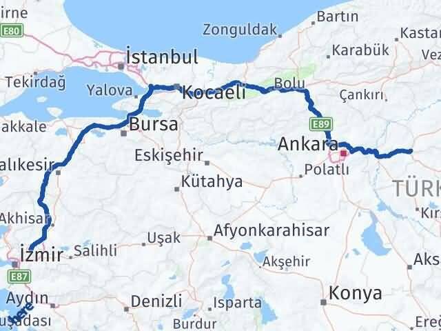Manisa Delice Kırıkkale Arası Kaç Km - Yol Haritası