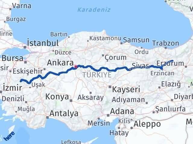 Manisa Demirci Bayburt Arası Kaç Km - Yol Haritası