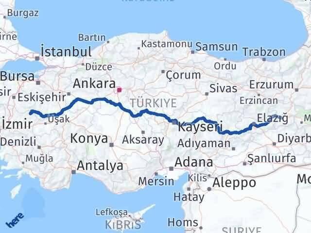 Manisa Demirci Bingöl Arası Kaç Km - Yol Haritası