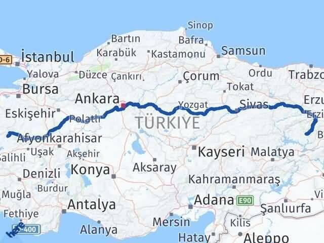 Manisa Demirci Tunceli Arası Kaç Km - Yol Haritası