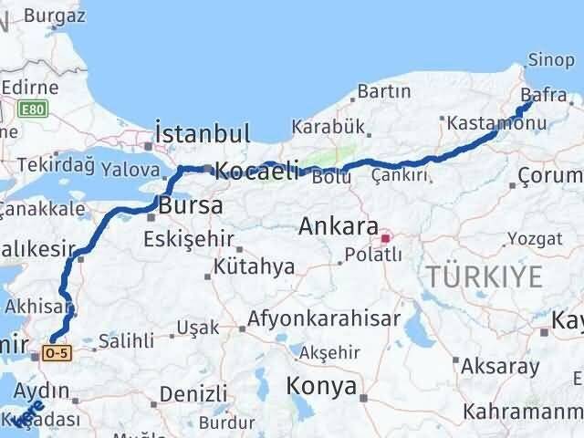 Manisa Dikmen Sinop Arası Kaç Km - Yol Haritası