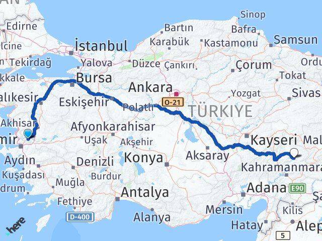 Manisa Ekinözü Arası Kaç Km - Yol Tarifi