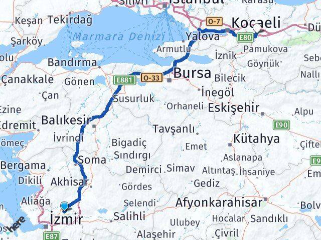 Manisa Erenler Sakarya Arası Kaç Km - Yol Haritası