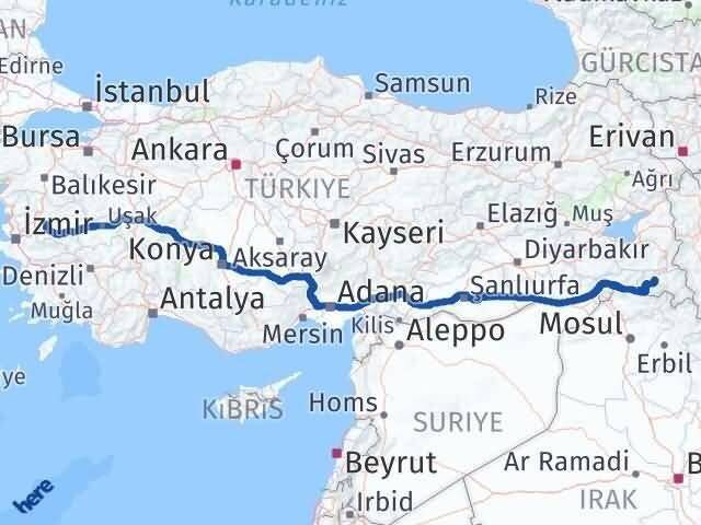 Gölmarmara Hakkari Arası Kaç Km - Yol Tarifi