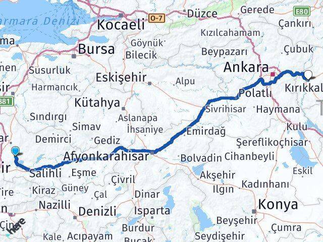 Gölmarmara Kırıkkale Arası Kaç Km - Yol Tarifi
