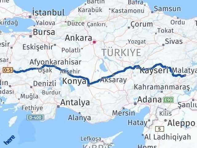 Gölmarmara Malatya Arası Kaç Km - Yol Tarifi