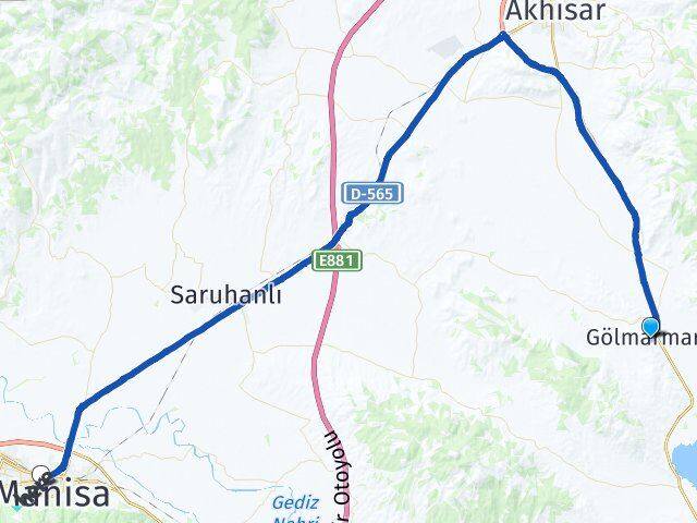 Manisa Gölmarmara Yunusemre Arası Kaç Km - Yol Haritası