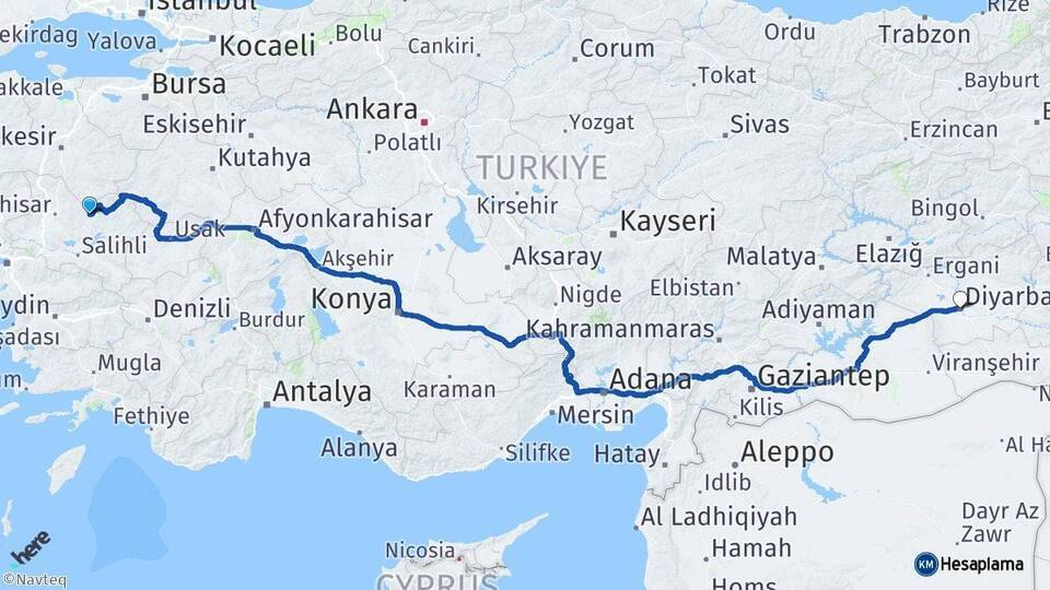 Gördes Diyarbakır Arası Kaç Km - Yol Tarifi