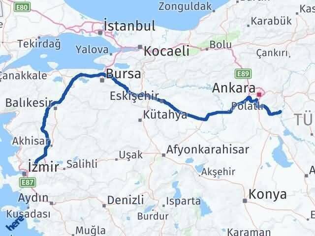 Manisa Karakeçili Kırıkkale Arası Kaç Km - Yol Haritası
