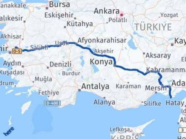 Manisa Karataş Adana Arası Kaç Km - Yol Haritası