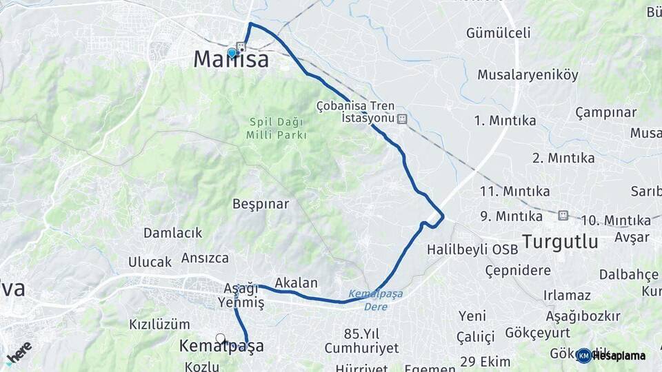 Manisa Kemalpaşa İzmir Arası Kaç Km - Yol Haritası