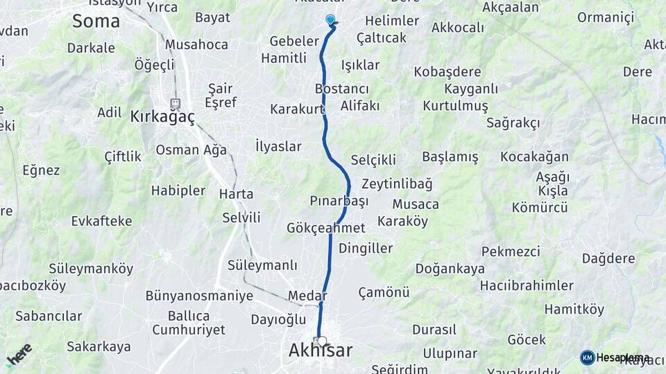 Gelenbe Akhisar Arası Kaç Km - Yol Tarifi