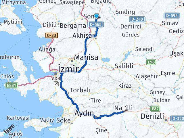 Gelenbe Nazilli Arası Kaç Km - Yol Tarifi