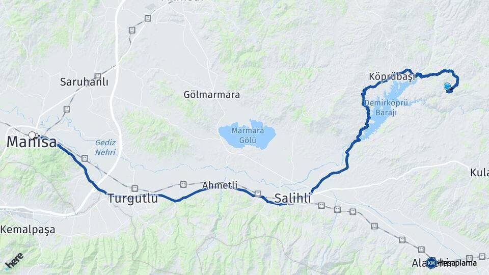 Topuzdamları Manisa Arası Kaç Km - Yol Tarifi