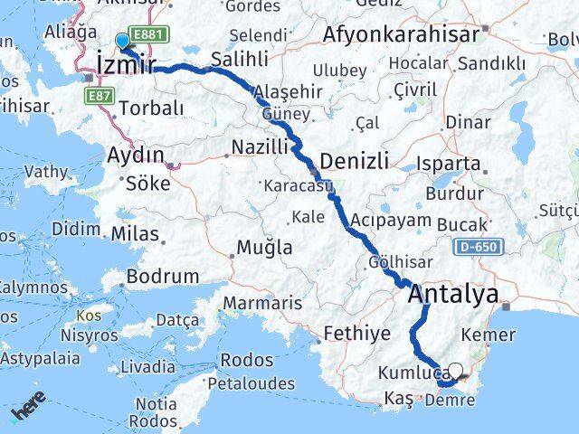 Manisa Kumluca Antalya Arası Kaç Km - Yol Haritası