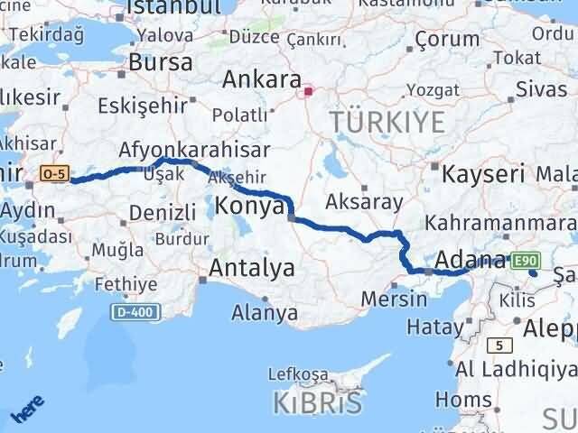 Manisa Oğuzeli Gaziantep Arası Kaç Km - Yol Haritası