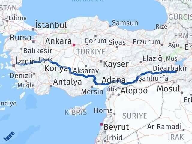 Manisa Pervari Siirt Arası Kaç Km - Yol Haritası
