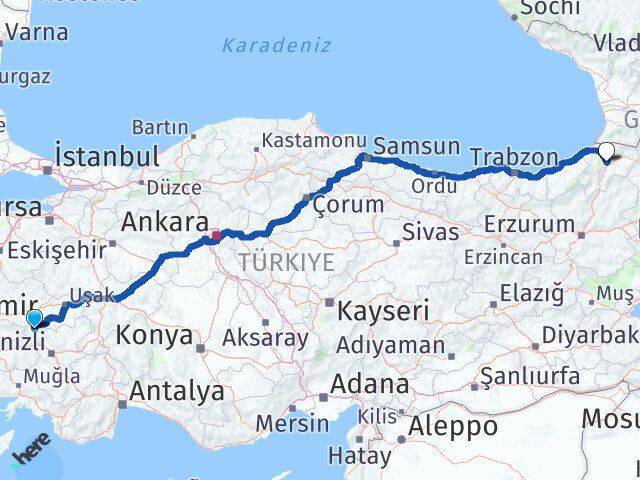 Sarıgöl Artvin Arası Kaç Km - Yol Tarifi