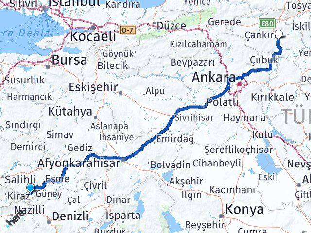 Sarıgöl Çankırı Arası Kaç Km - Yol Tarifi