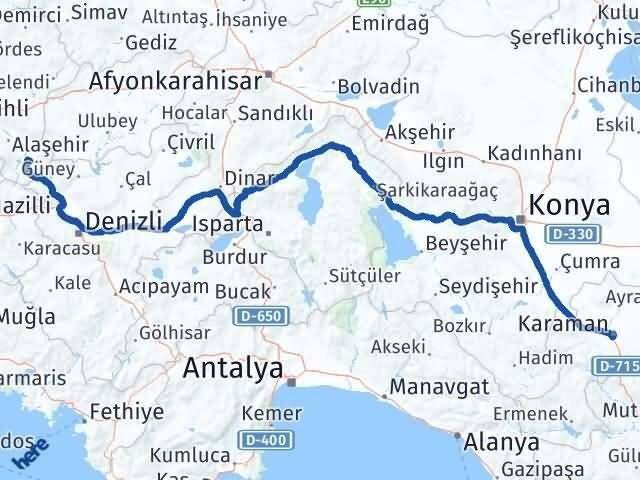 Sarıgöl Karaman Arası Kaç Km - Yol Tarifi