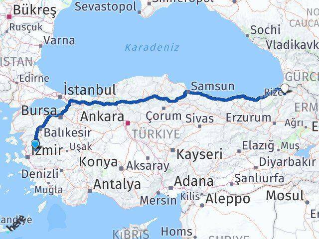 Saruhanlı Artvin Arası Kaç Km - Yol Tarifi