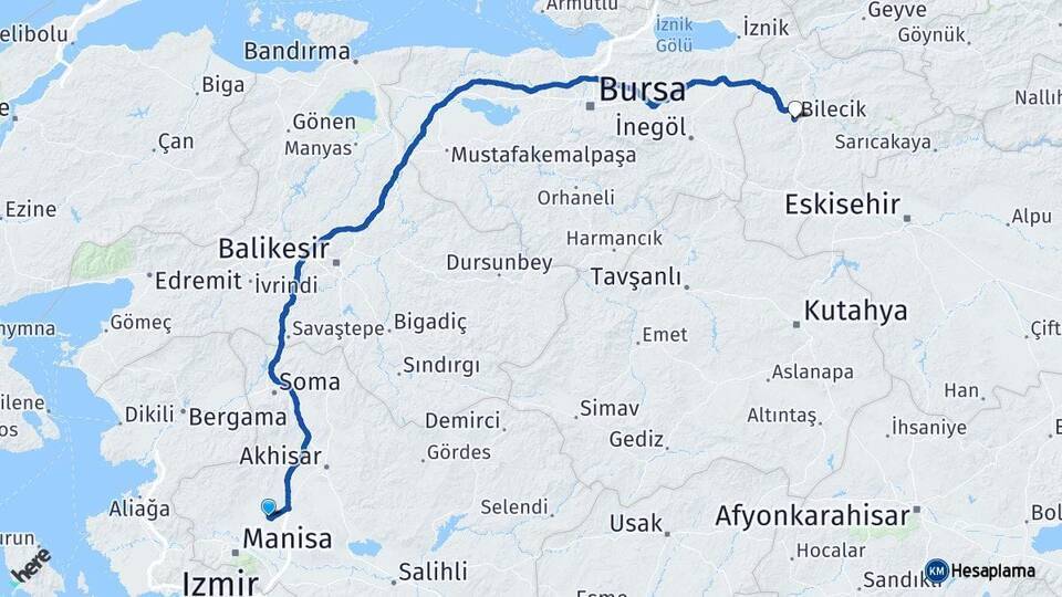 Saruhanlı Bilecik Arası Kaç Km - Yol Tarifi