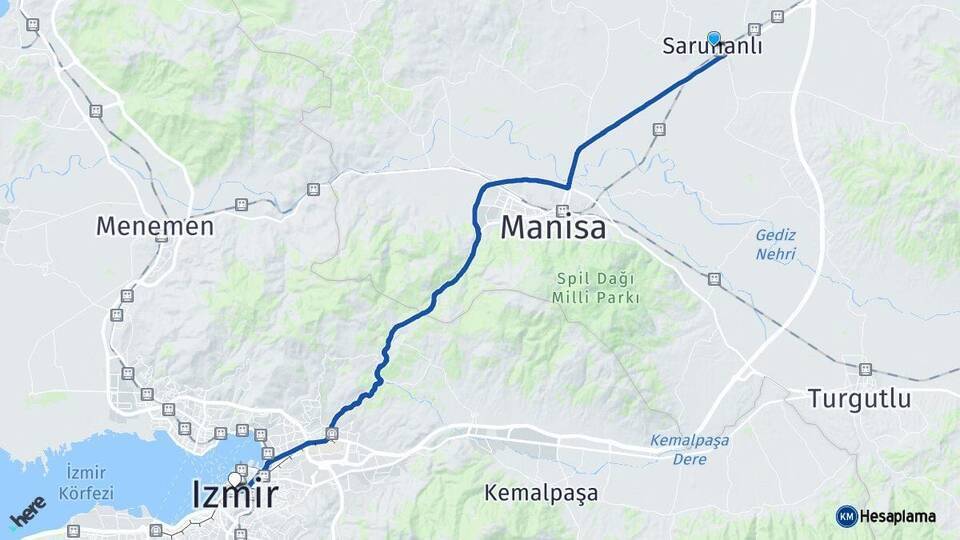 Saruhanlı İzmir Arası Kaç Km - Yol Tarifi