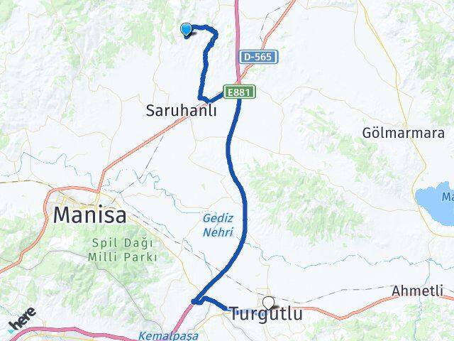 Taşdibi Turgutlu Arası Kaç Km - Yol Tarifi