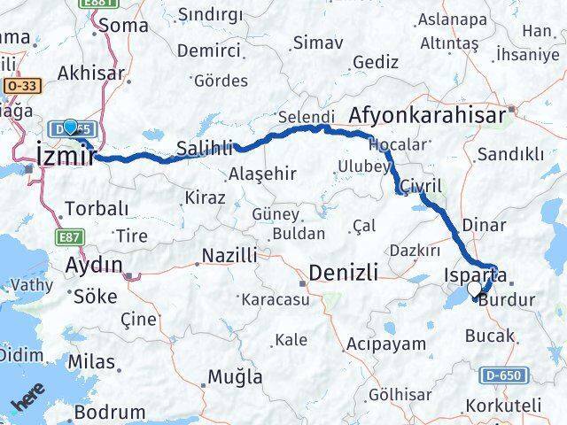 Şehzadeler Burdur Arası Kaç Km - Yol Tarifi