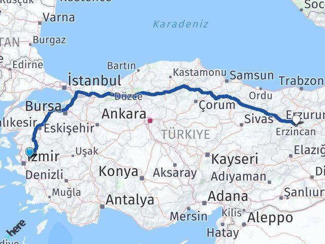 Şehzadeler Erzincan Arası Kaç Km - Yol Tarifi