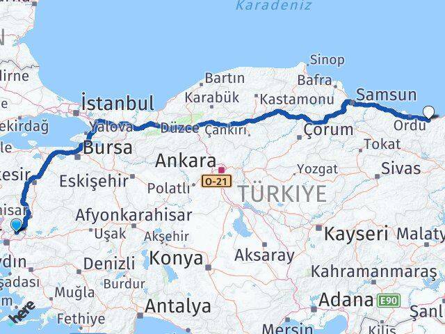 Şehzadeler Giresun Arası Kaç Km - Yol Tarifi