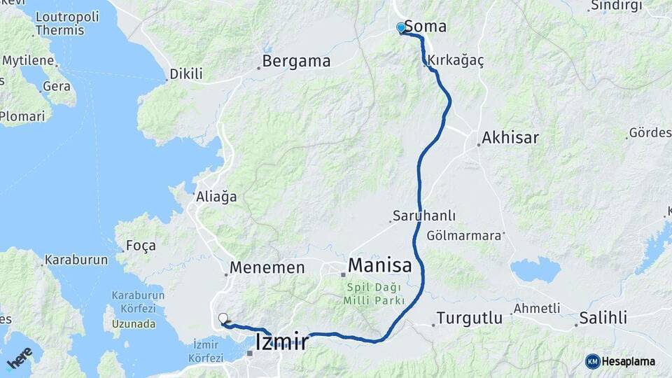 Soma Çiğli Arası Kaç Km - Yol Tarifi