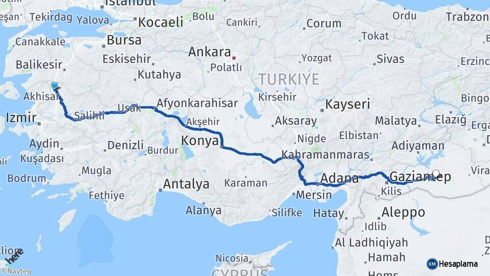 Manisa Soma Şanlıurfa Arası Kaç Km - Yol Haritası