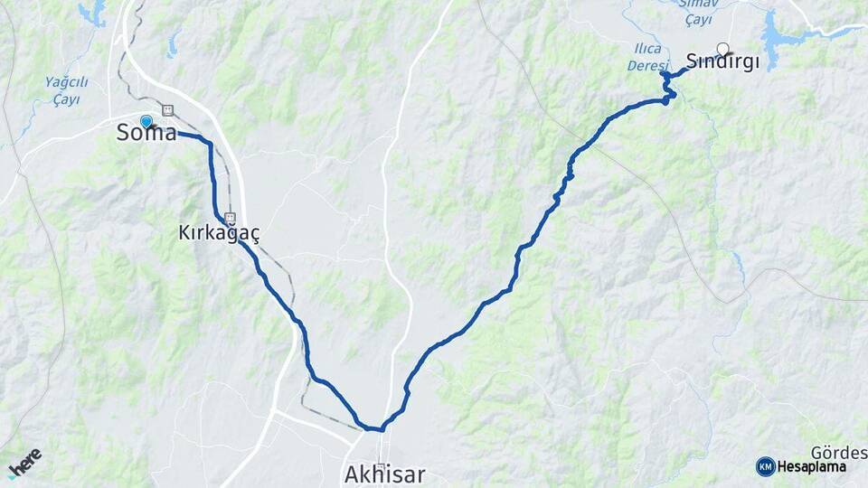 Soma Sındırgı Arası Kaç Km - Yol Tarifi