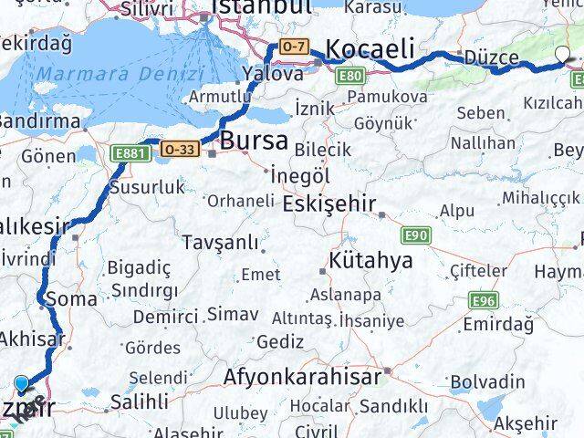 Manisa Yeniçağa Bolu Arası Kaç Km - Yol Haritası