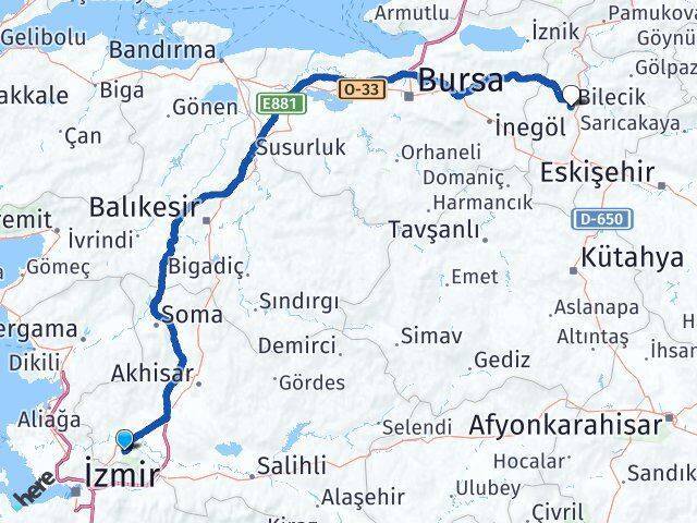 Yunusemre Bilecik Arası Kaç Km - Yol Tarifi