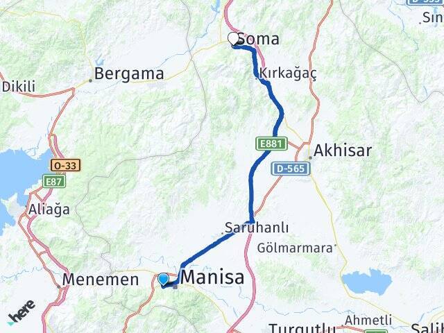 Uncubozköy Soma Arası Kaç Km - Yol Tarifi