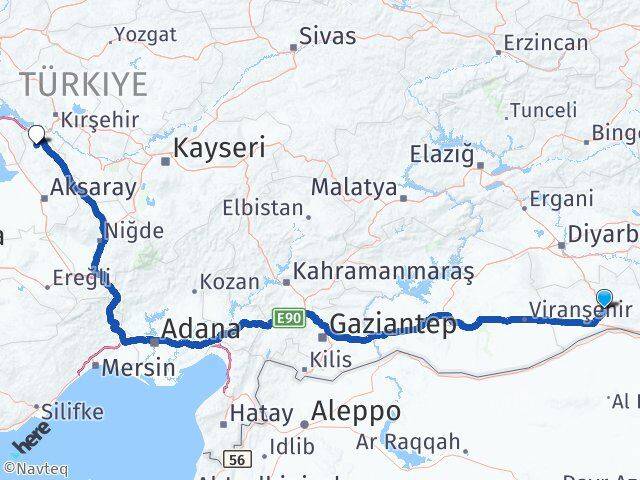 Mardin Ağaçören Aksaray Arası Kaç Km - Yol Haritası