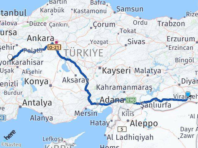 Mardin Altıntaş Kütahya Arası Kaç Km - Yol Haritası